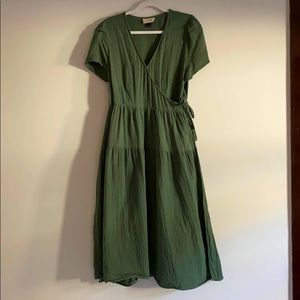 Wrap around long dress